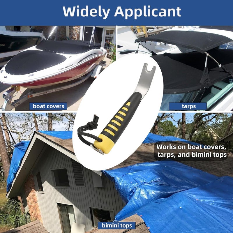 Cnosky Snap Tool for Boat Covers, Snap Removal Tool with Non-Slip Silicone Grip, Ideal Boat Tool and Marine Snap Tool - Image 2